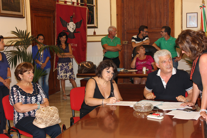 La prof. Cusumano ed il sindaco avv. Palazzolo